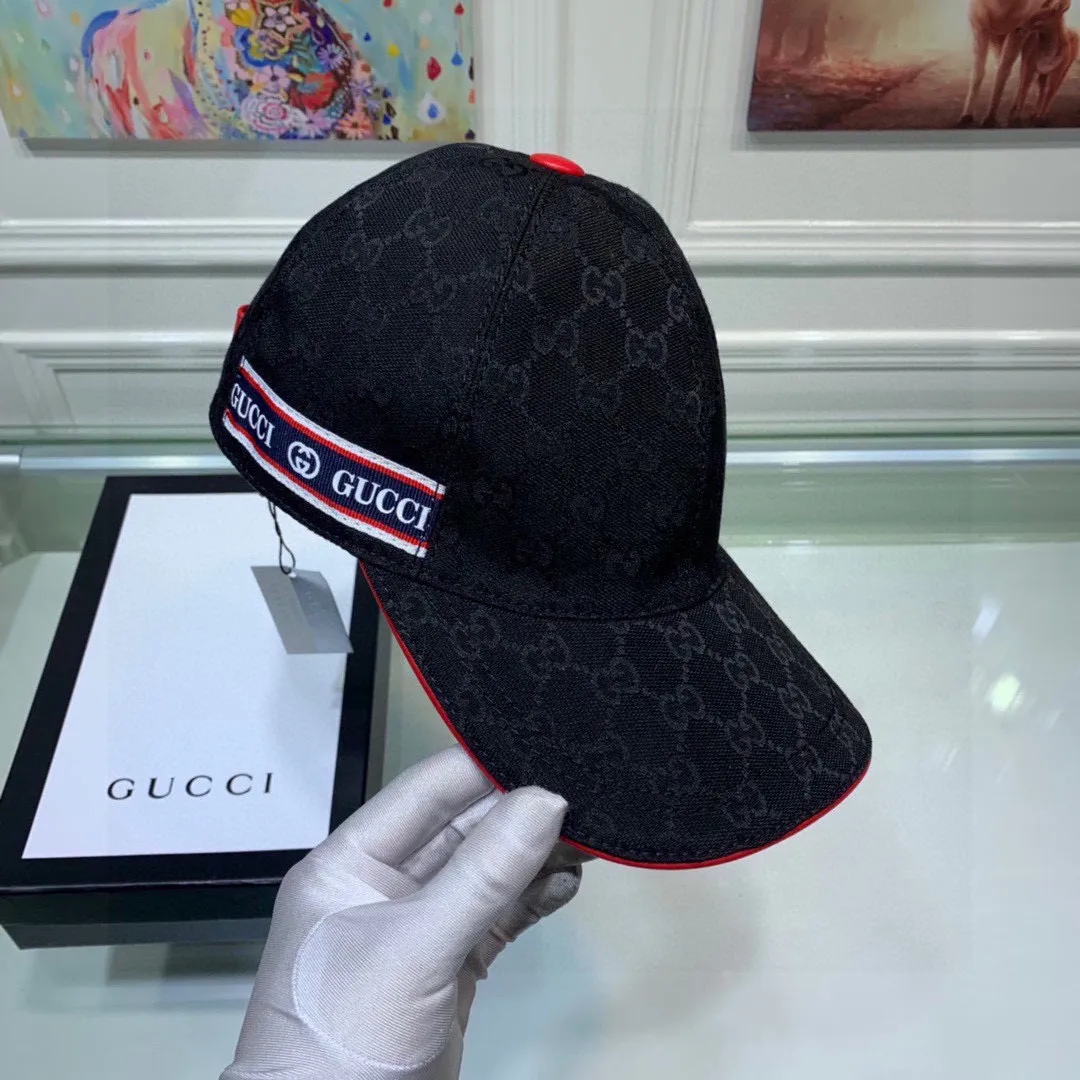 🉐90 Comes with box bag, Gucci (Gucci) new spring and summer original baseball cap, logo webbing, 1:1 mold customization, original canvas fabric + first-layer cowhide, popular purchasing agent, versatile style for men and women, great quality! The basic head circumference is 56cm, and the patch is adjustable.