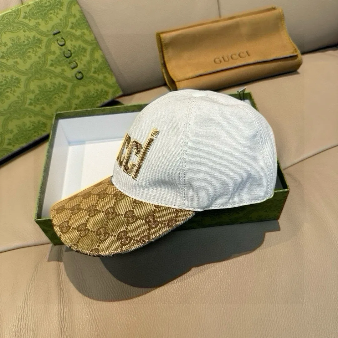 P90., Gucci new original baseball cap, Gucci jacquard. 1:1 mold opening and customization at the counter, original canvas fabric + first layer of cowhide, light and breathable! The basic head circumference is 56cm, and the patch is adjustable.