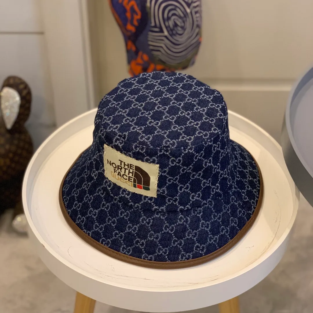 P80 Gucci GUCCI bucket hat co-branded with North Face🧢The new Gucci baseball cap is synchronized with the official website, the original quality is very popular 🔥🎩 The craftsmanship is very exquisite, the high-end atmosphere is high-end! Low-key luxury, easy to carry!