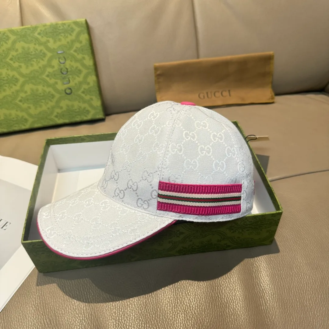 p90, Gucci (Gucci) new original baseball cap counter 1:1 mold customization! Original canvas fabric + first-layer cowhide, light and breathable! Actual photo, suitable for men and women, basic head circumference 56cm, adjustable patch.