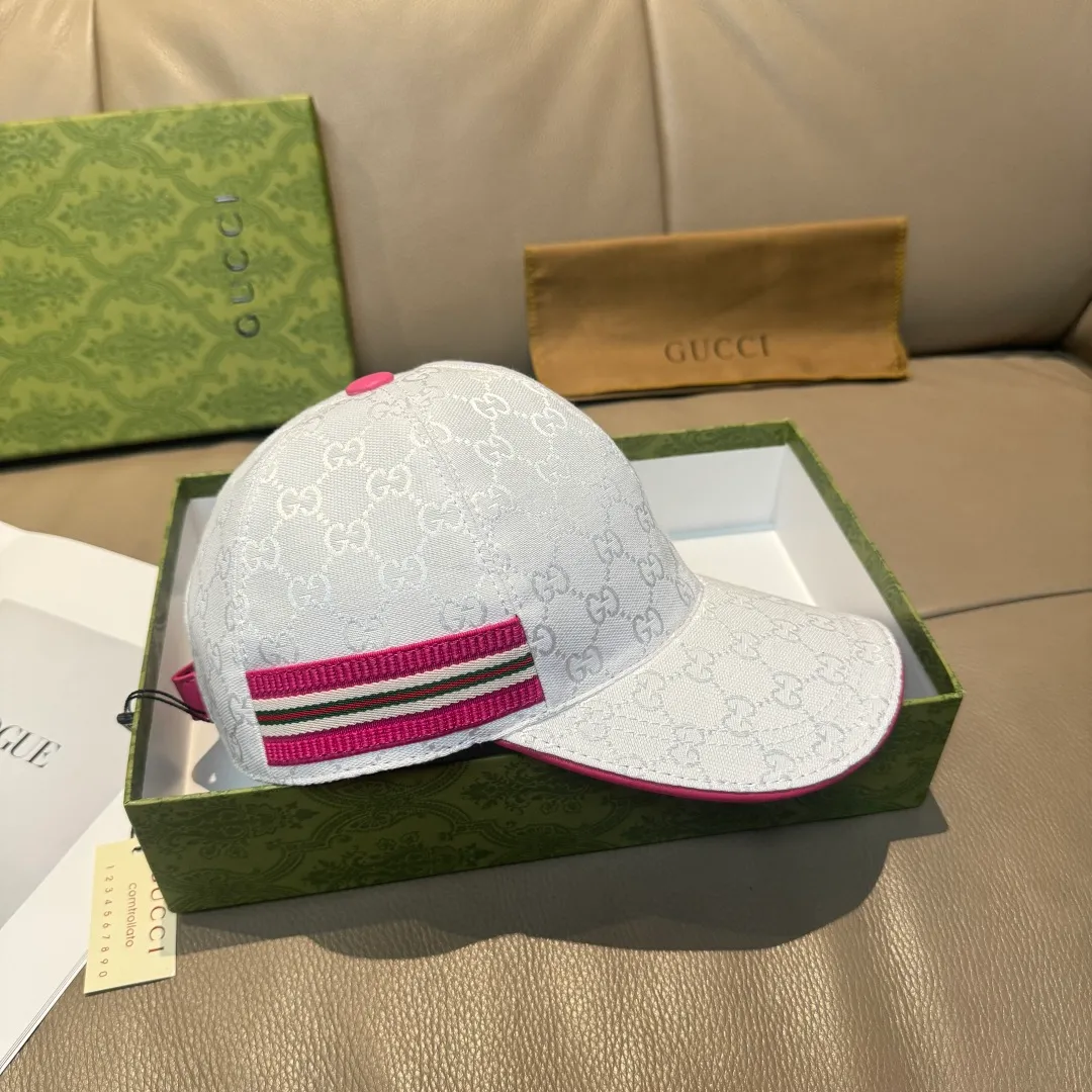 p90, Gucci (Gucci) new original baseball cap counter 1:1 mold customization! Original canvas fabric + first-layer cowhide, light and breathable! Actual photo, suitable for men and women, basic head circumference 56cm, adjustable patch.