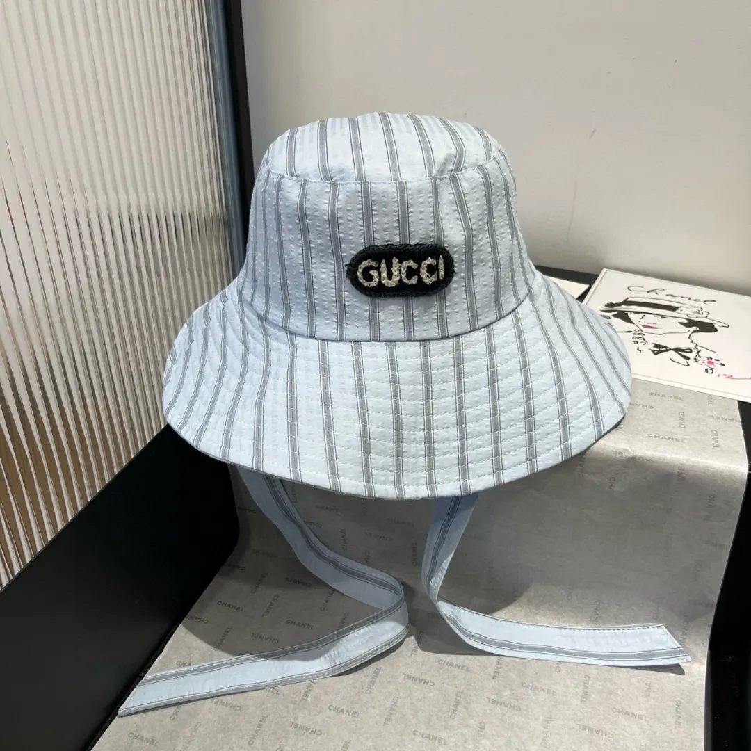 💰120¥ Gucci new fisherman hat, striped hat, head circumference 57cm