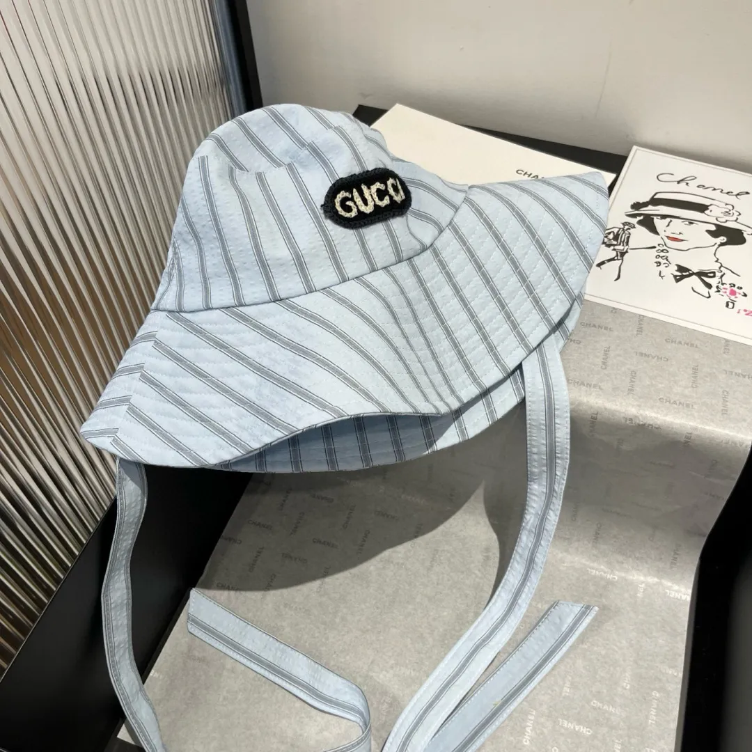 💰120¥ Gucci new fisherman hat, striped hat, head circumference 57cm