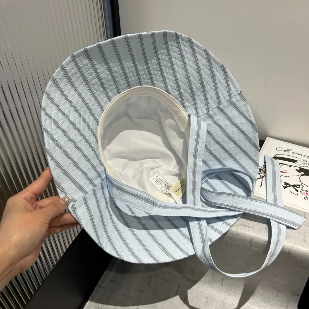 💰120¥ Gucci new fisherman hat, striped hat, head circumference 57cm