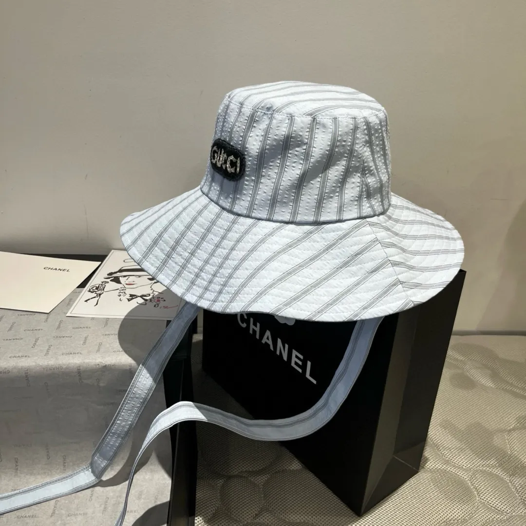 💰120¥ Gucci new fisherman hat, striped hat, head circumference 57cm