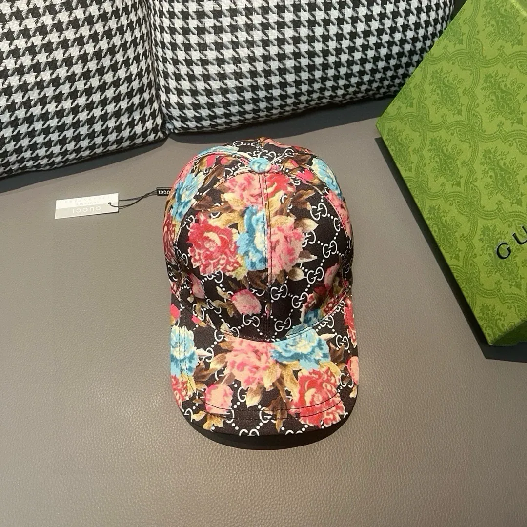 , Gucci (Gucci) new original baseball cap, rose, 1:1 mold customization, dark pattern small double G, details comparable to counters, original canvas fabric + first-layer cowhide, excellent quality! The first choice for handsome men and beautiful women, fashionable and versatile. Basic head circumference 56, adjustable patch