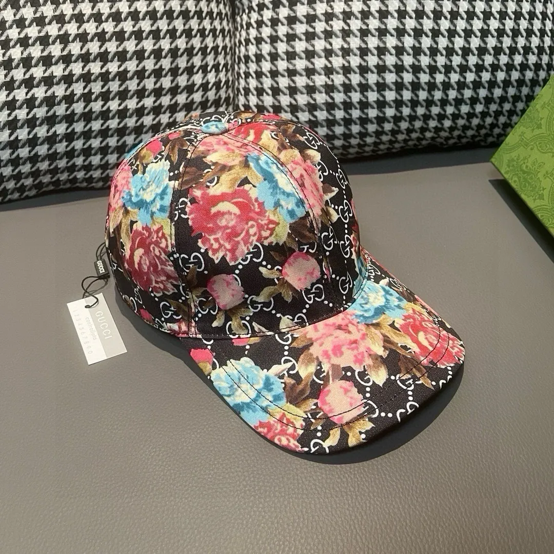 , Gucci (Gucci) new original baseball cap, rose, 1:1 mold customization, dark pattern small double G, details comparable to counters, original canvas fabric + first-layer cowhide, excellent quality! The first choice for handsome men and beautiful women, fashionable and versatile. Basic head circumference 56, adjustable patch