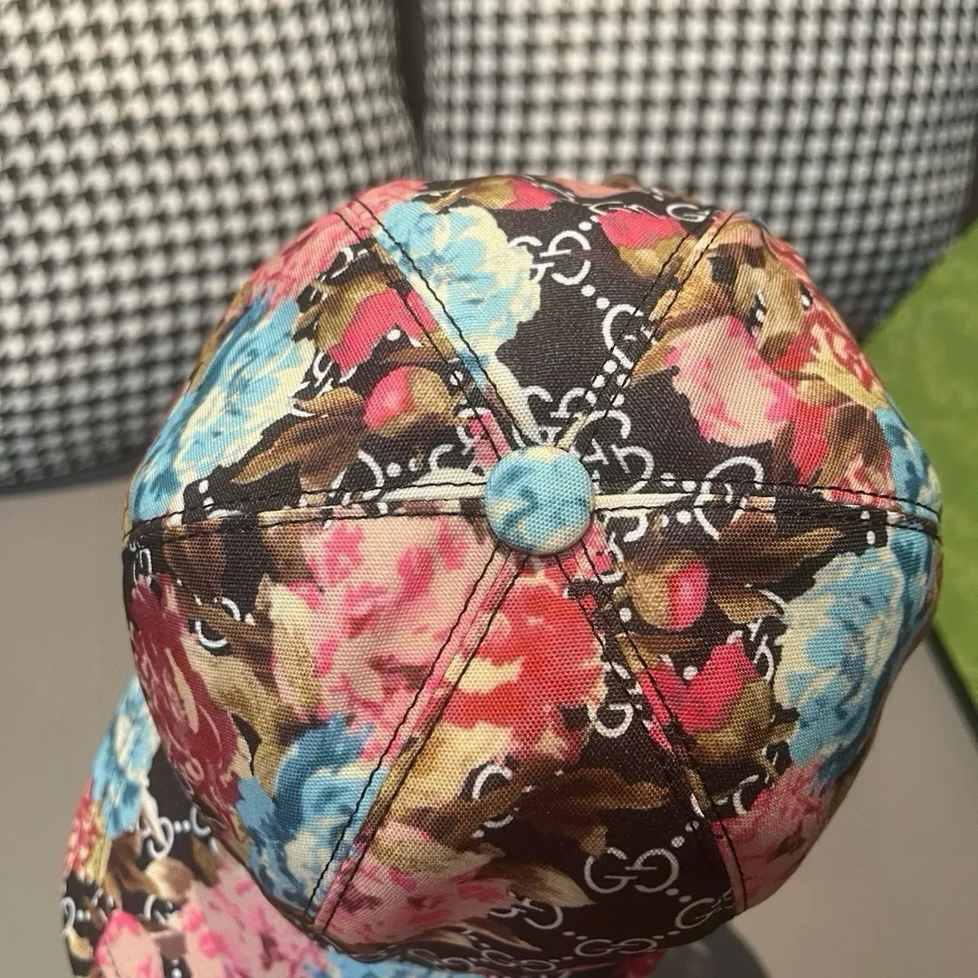 , Gucci (Gucci) new original baseball cap, rose, 1:1 mold customization, dark pattern small double G, details comparable to counters, original canvas fabric + first-layer cowhide, excellent quality! The first choice for handsome men and beautiful women, fashionable and versatile. Basic head circumference 56, adjustable patch