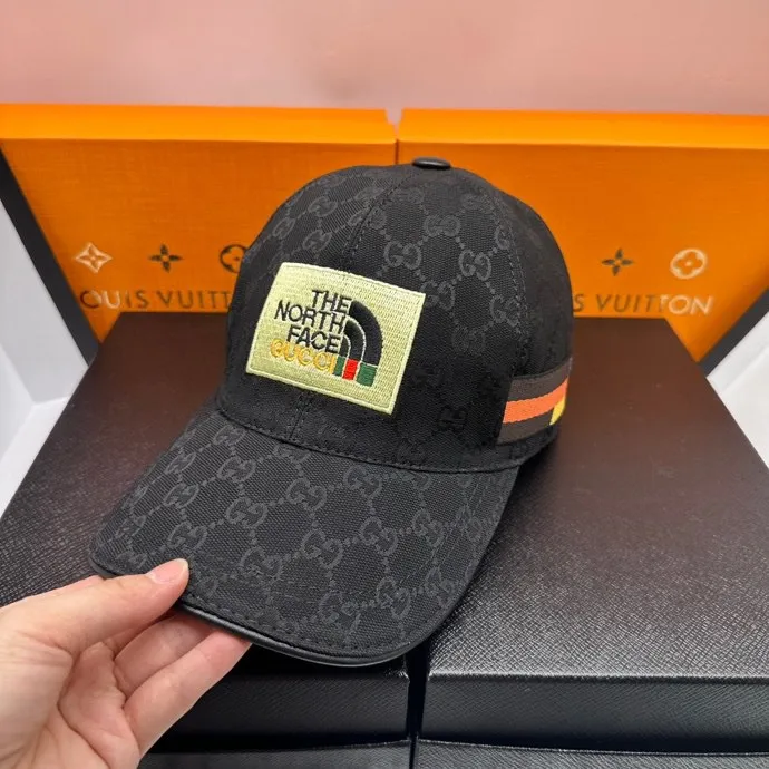 P90 in stock Gucci (Gucci) North Face Embroidery, popular purchasing agent, top original order, excellent quality, same baseball cap as the official website, real product shot, ready stock quickly