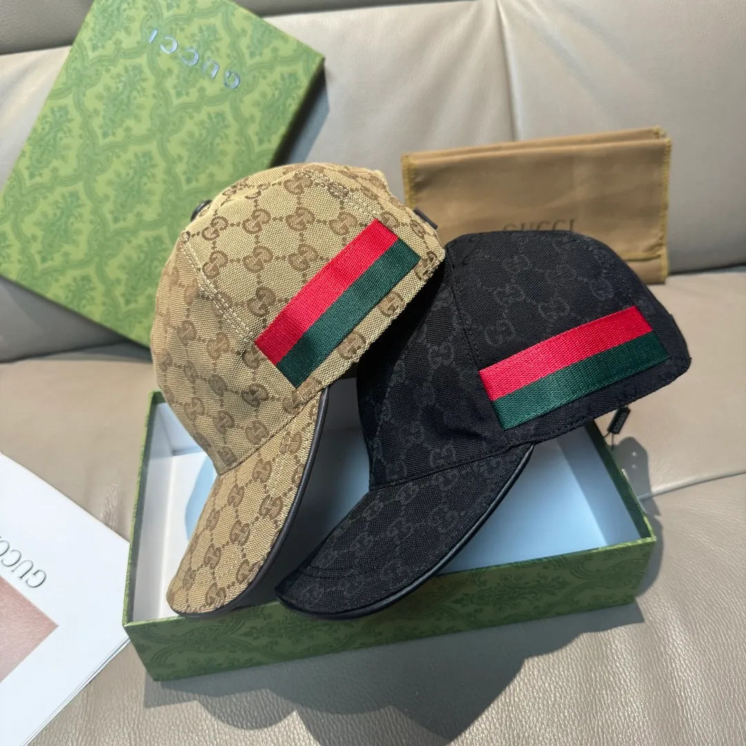 p90, Gucci (Gucci) new original baseball cap, red and green webbing, 1:1 mold customization, original canvas + first-layer cowhide, popular purchasing agent, versatile style for men and women, great quality! The basic head circumference is 56cm, and the patch is adjustable.