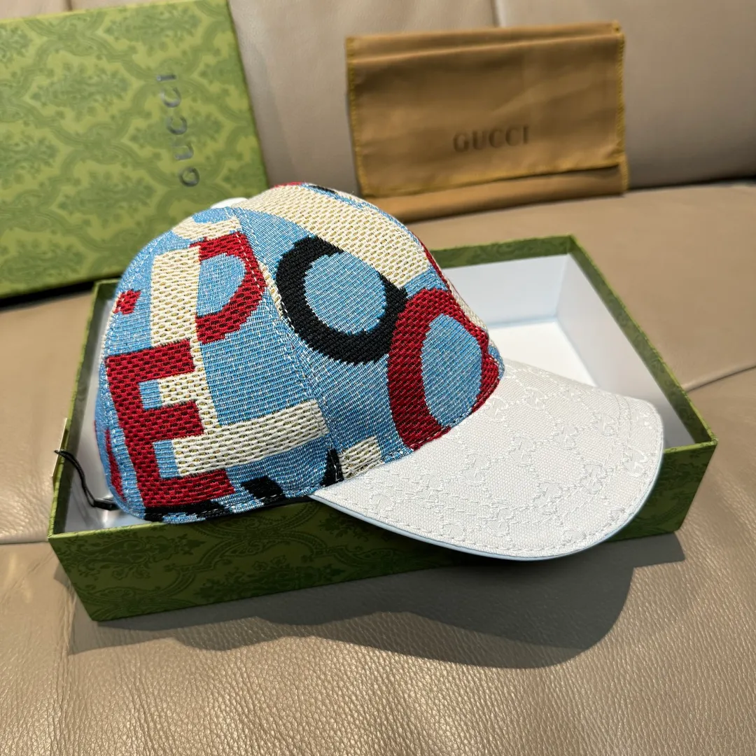 p90 Gucci 2025 new model, Gucci (Gucci) new original baseball cap😍Graffiti art baseball cap😍Customized at 1:1 mold opening at the counter, the highest version, original canvas fabric + first layer of cowhide, light and breathable! Photographed in real life, suitable for men and women in all seasons, basic head circumference 56cm, adjustable patches.