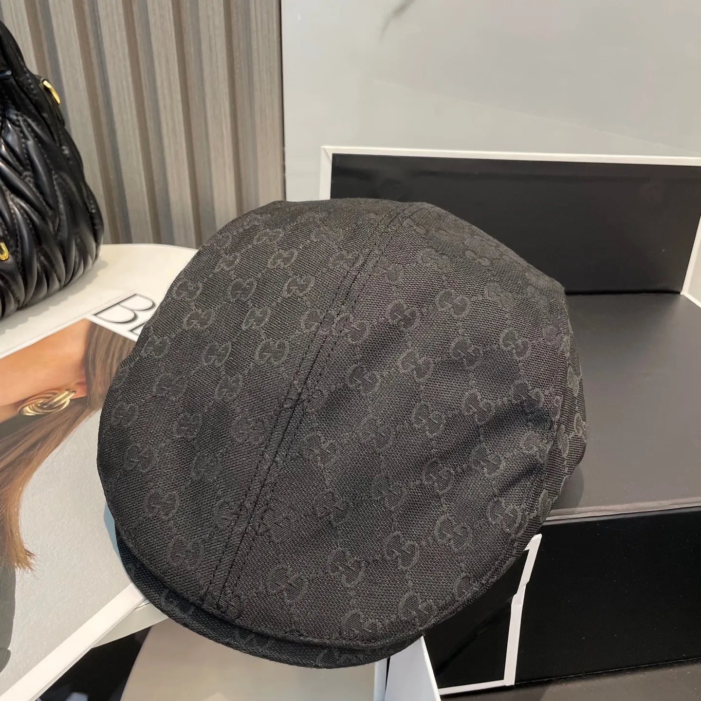 P80 Gucci forward hat, painter's hat, classic presbyopia, head circumference 57cm
