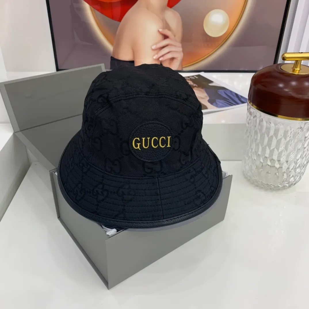 P80 counter synchronization GUCCI super popular fisherman hat, stylish and versatile, practical ~ GG presbyopic design, classic style will last forever, never tire of it, new colors and new technology, laser-like fabrics, high-end colors that will warm you🙅‍♂ High style matching items!