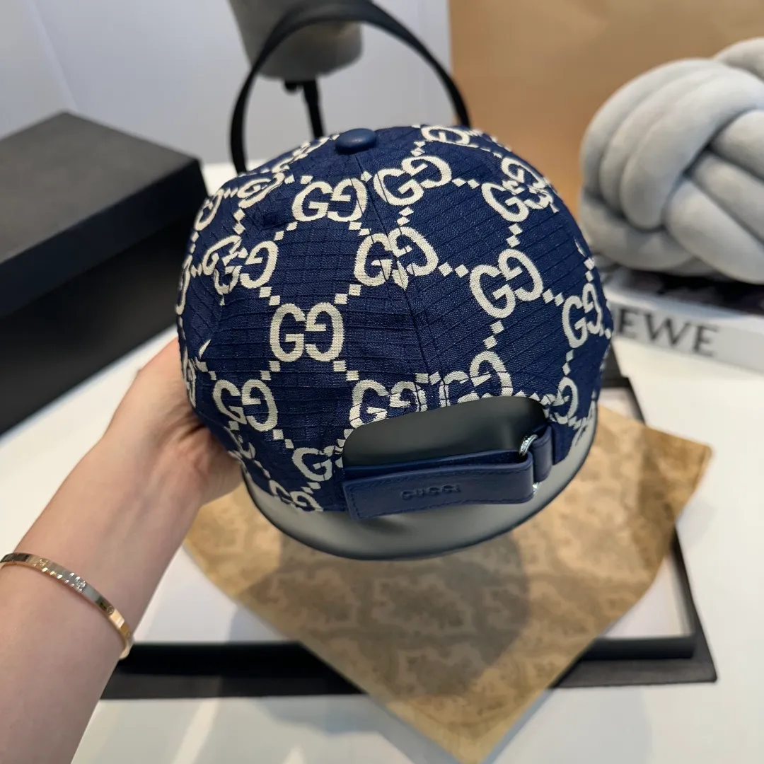 P160 GUCCI Gucci GGDenim series denim baseball cap. The official website has the same fabric as presbyopia❀, retro classic series, same style for men and women!