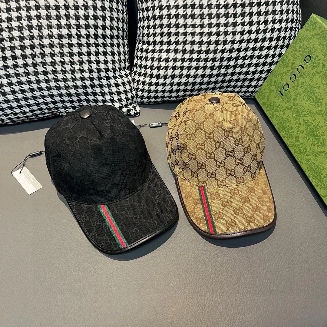 p90., Gucci (Gucci) classic original baseball cap, vertical small webbing, 1:1 mold customization, original canvas + first-layer cowhide, genuine leather edging, handsome and fashionable, popular purchasing agency, versatile style for men and women, great quality! The basic head circumference is 56cm, and the patch is adjustable.