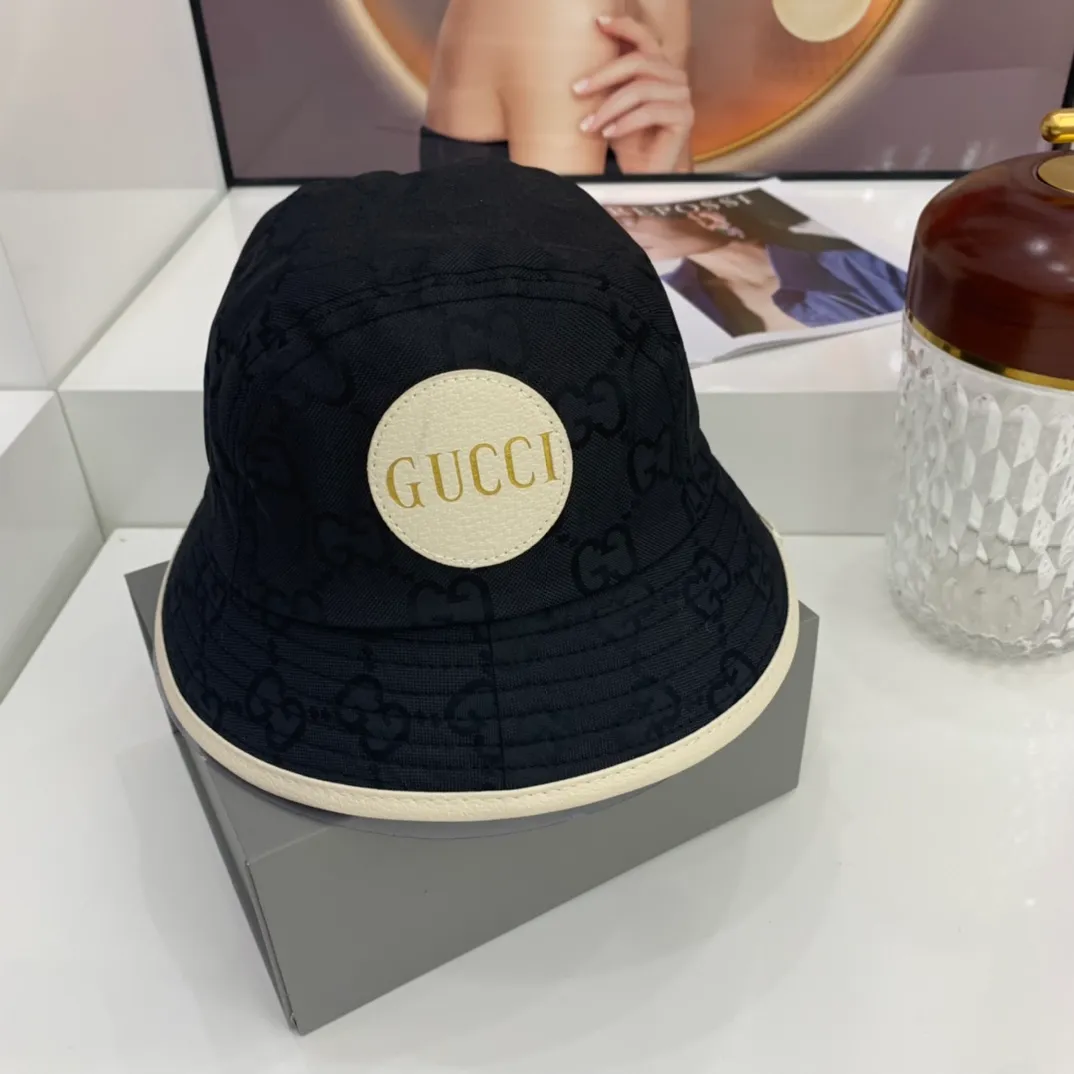P80 counter synchronization GUCCI super popular fisherman hat, stylish and versatile, practical ~ GG presbyopic design, classic style will last forever, never tire of it, new colors and new technology, laser-like fabrics, high-end colors that will warm you🙅‍♂ High style matching items!