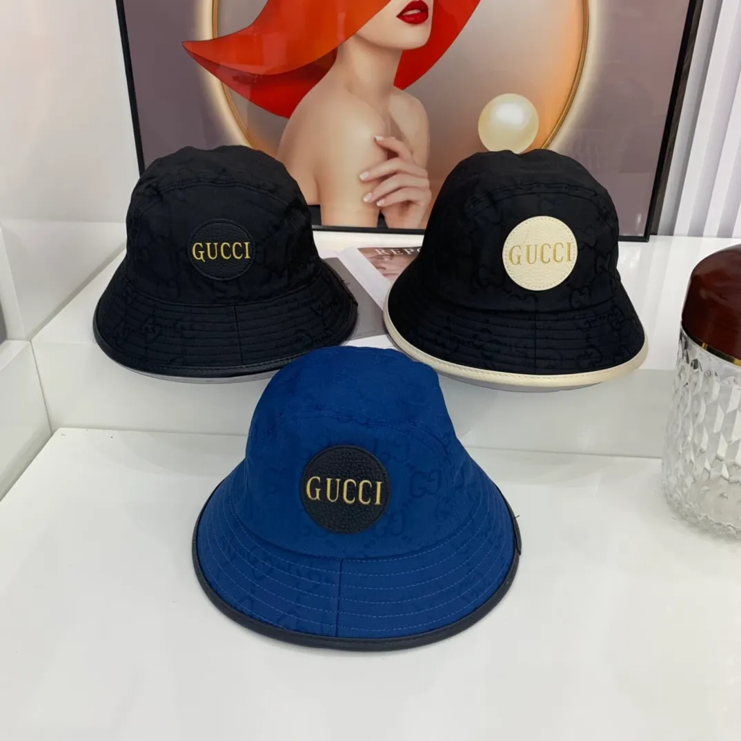 P80 counter synchronization GUCCI super popular fisherman hat, stylish and versatile, practical ~ GG presbyopic design, classic style will last forever, never tire of it, new colors and new technology, laser-like fabrics, high-end colors that will warm you🙅‍♂ High style matching items!