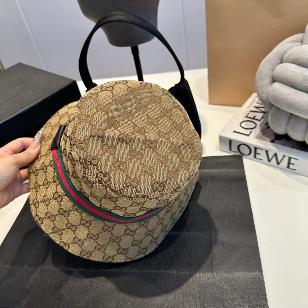 P60 GUCCI 2025 counter new jacquard denim fisherman hat, very trendy! Casual and sports style, classic production, super easy to match! Look small