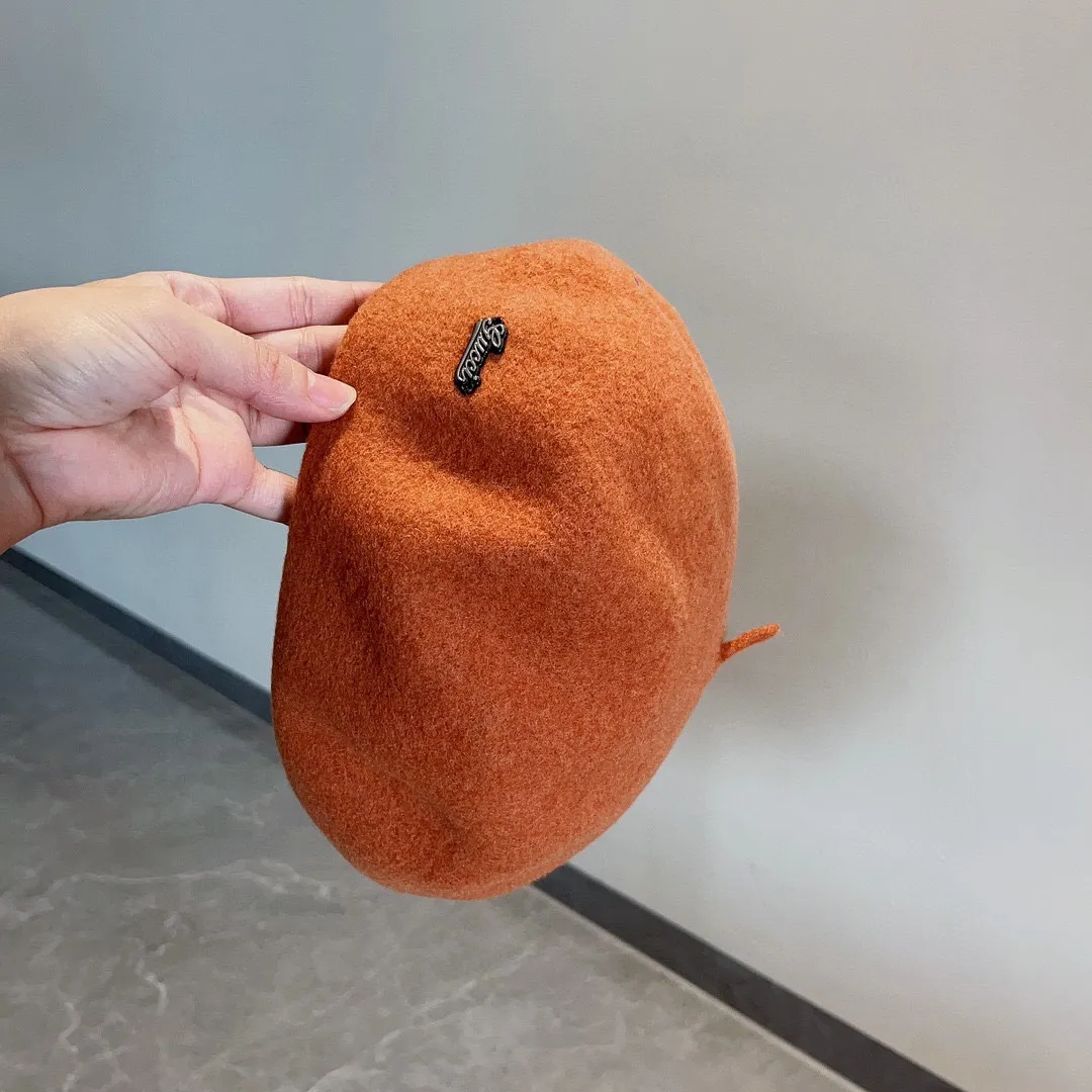 💰110¥ Gucci wool beret, pumpkin hat, super genuine 100% wool fabric, head circumference 57cm