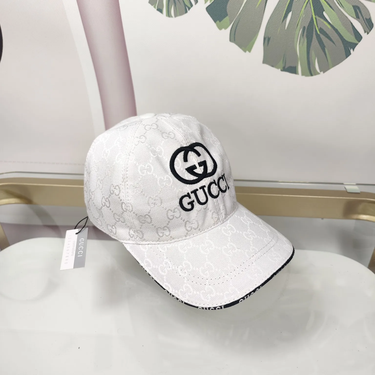 Batch 90 GUCCI--high version original single embroidered flower official website same style baseball cap