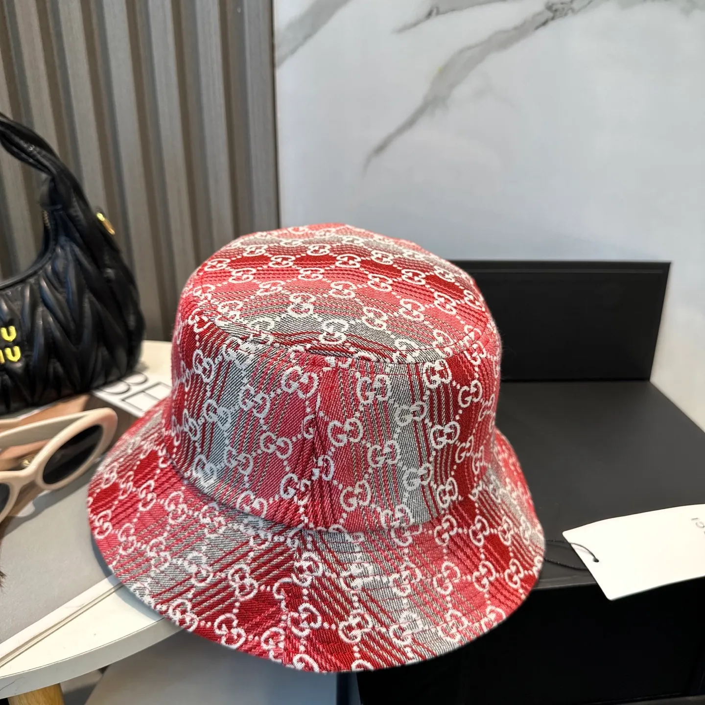 P64 GUCCI 2025 counter new jacquard fisherman hat, very trendy! Casual and sports style, classic production, super easy to match! Look small