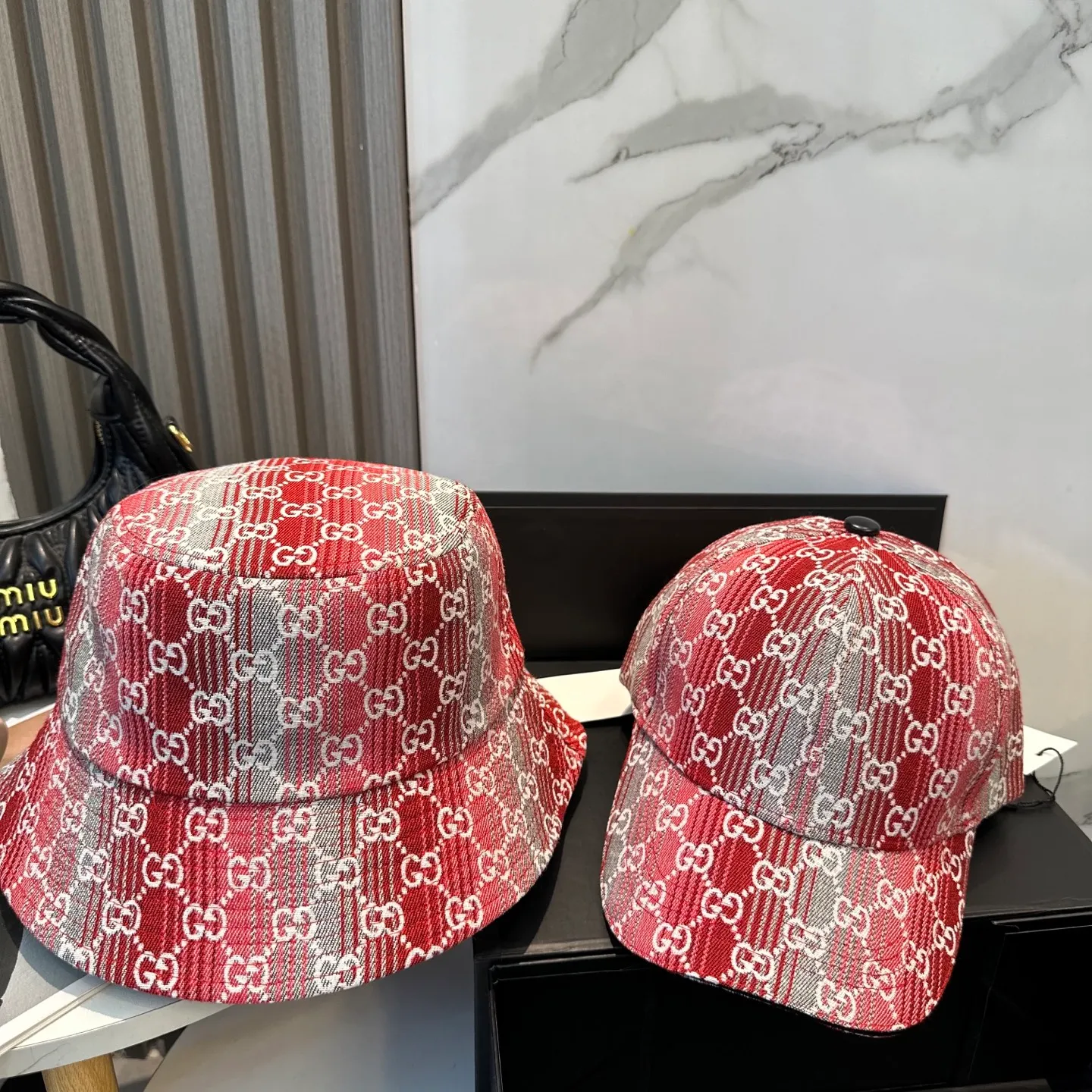 P64 GUCCI 2025 counter new jacquard fisherman hat, very trendy! Casual and sports style, classic production, super easy to match! Look small