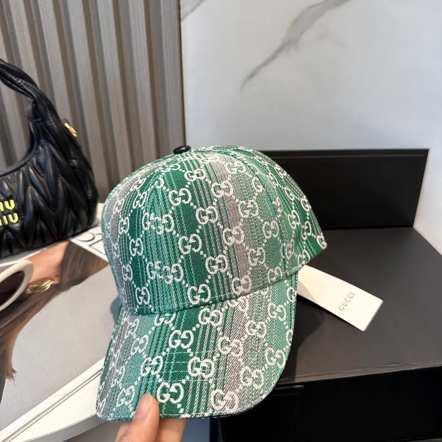 P60 GUCCI Gucci 2025 counter new jacquard baseball cap 🧢 very trendy! Casual and sports style, classic production, super easy to match! Look small