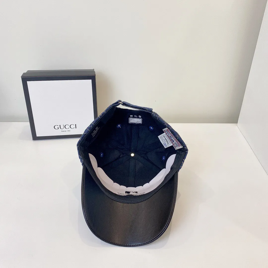 Special P80💛 comes with dust bag. [GUCCI] 2022 new counter synchronized leather-rimmed baseball caps, perfect details, men’s and women’s models, super brand, easy to match!