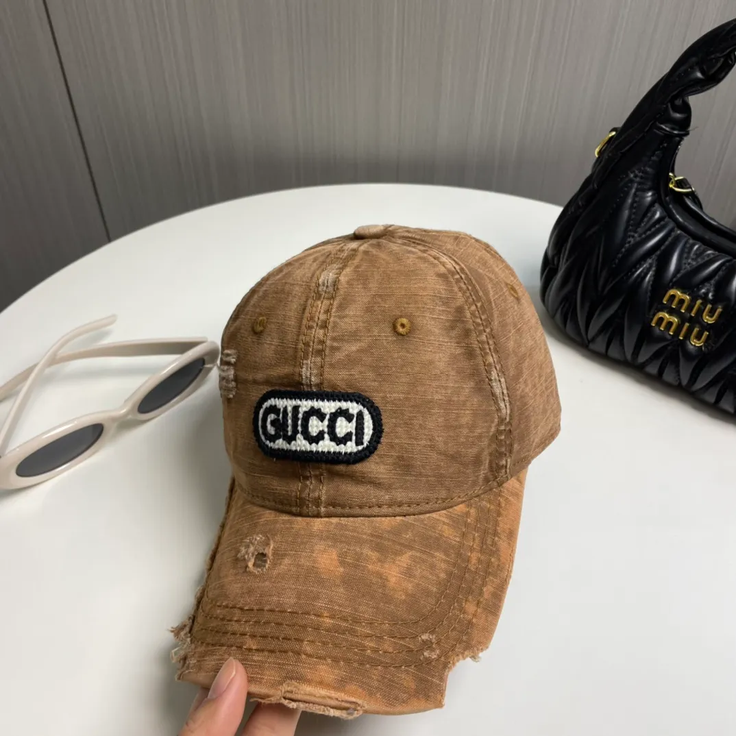 P56 Gucci～25 new spring model, simple and high-end baseball cap, new process washing, retro color, customized version!