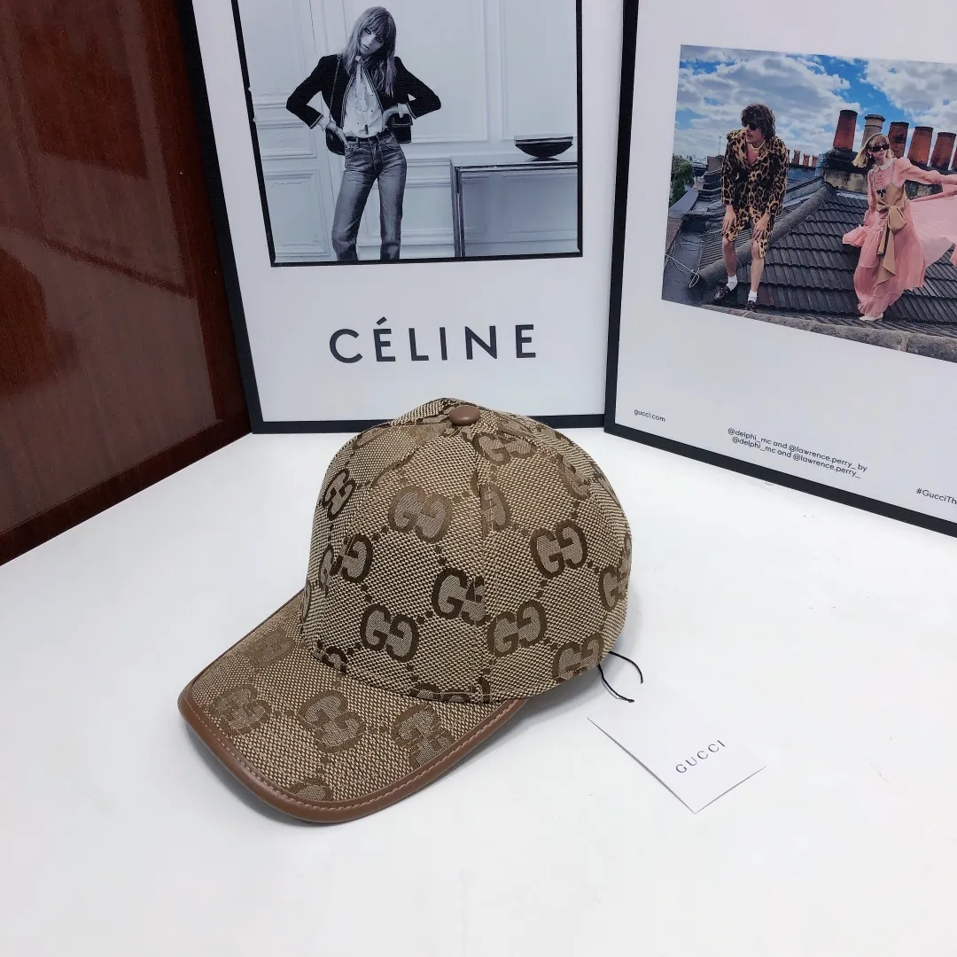 💰70 🧢Gucci(Gucci)🧢 2021 new original baseball cap😍😍Double G print, high version retro design, light and breathable! Real shot, suitable for men and women, adjustable