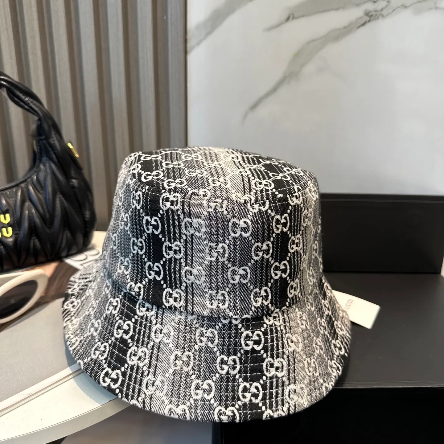 P64 GUCCI 2025 counter new jacquard fisherman hat, very trendy! Casual and sports style, classic production, super easy to match! Look small