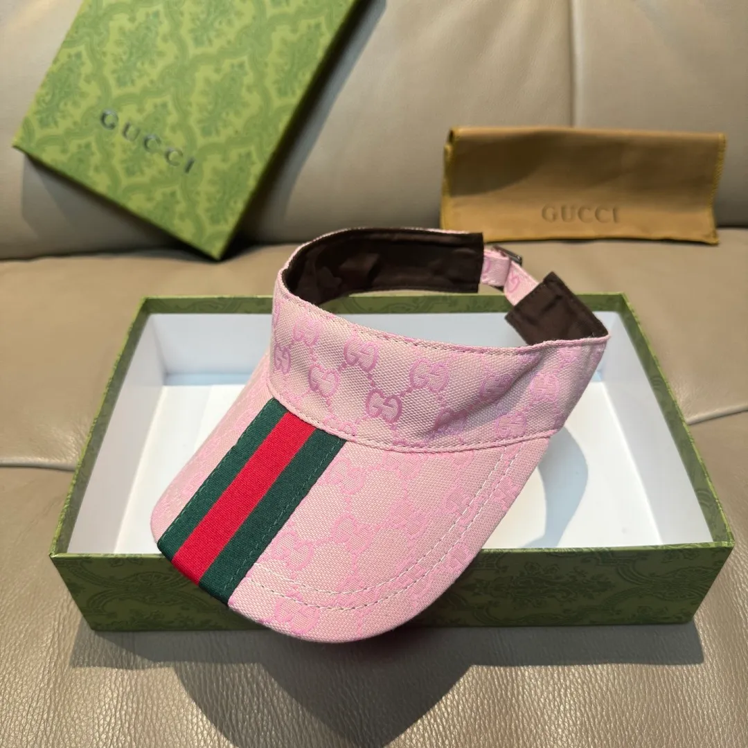 P90 original version shipped!   , Gucci (Gucci) latest original single wide version of the empty hat with webbing. 1:1 mold opening and customization at the counter, the highest version, original canvas fabric, light and breathable! Photographed in real life, suitable for men and women in all seasons, basic head circumference 56cm, adjustable patches.