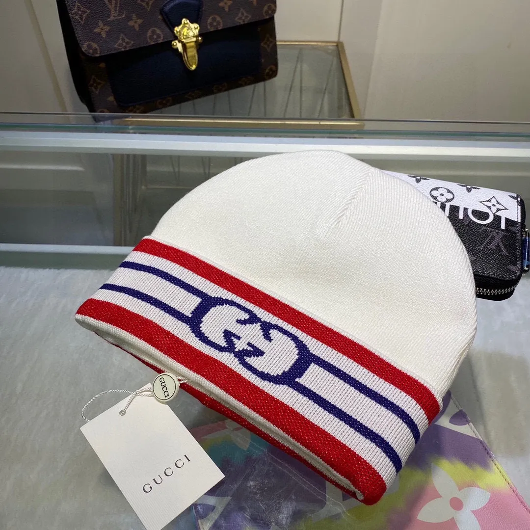 P50 GUCCI original single hat official website new hairband decorated knitted hat, love][love] wool cashmere double-layer hat😱😘warm and fashionable, simple and elegant, more fashionable and high-end!