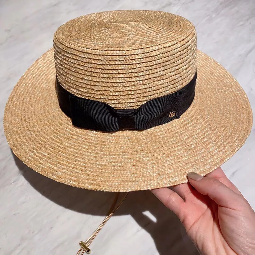 💰150¥ Gucci straw hat, flat top hat, advanced customization, head circumference 57cm