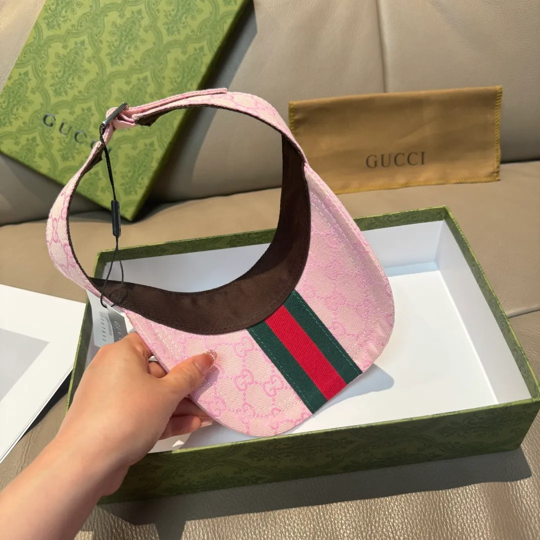 P90 original version shipped!   , Gucci (Gucci) latest original single wide version of the empty hat with webbing. 1:1 mold opening and customization at the counter, the highest version, original canvas fabric, light and breathable! Photographed in real life, suitable for men and women in all seasons, basic head circumference 56cm, adjustable patches.