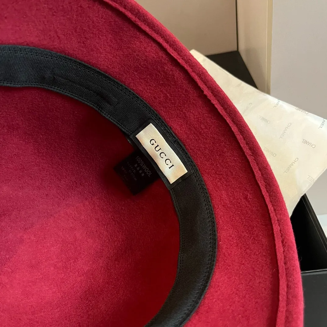 💰180¥ Gucci wool basin hat, super goddess style, advanced custom hat, 100% wool🦙% fabric, head circumference 57cm