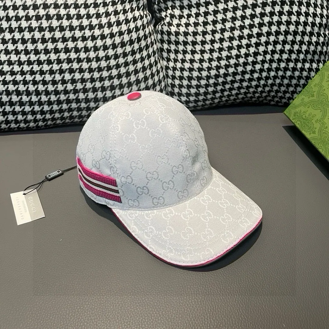 p90, Gucci (Gucci) new original baseball cap counter 1:1 mold customization! Original canvas fabric + first-layer cowhide, light and breathable! Actual photo, suitable for men and women, basic head circumference 56cm, adjustable patch.