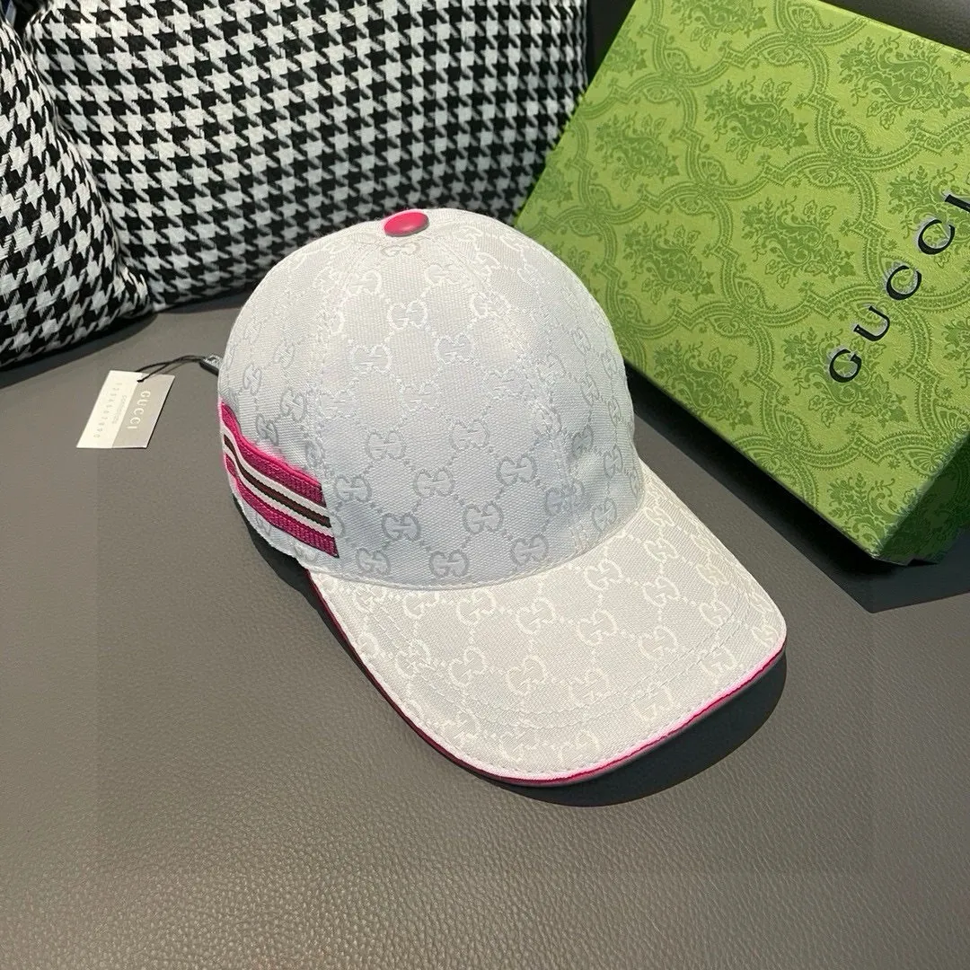 p90, Gucci (Gucci) new original baseball cap counter 1:1 mold customization! Original canvas fabric + first-layer cowhide, light and breathable! Actual photo, suitable for men and women, basic head circumference 56cm, adjustable patch.
