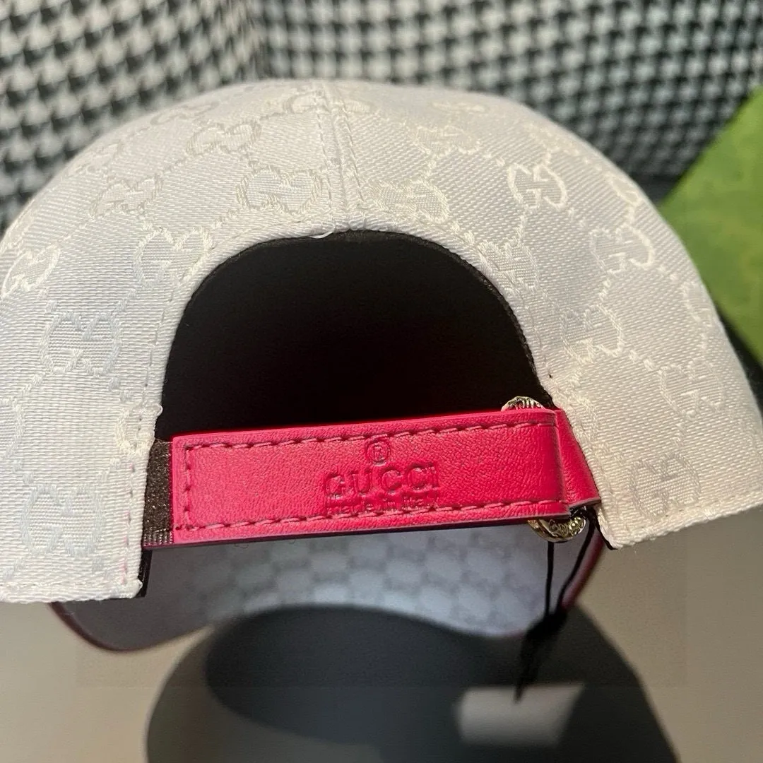 p90, Gucci (Gucci) new original baseball cap counter 1:1 mold customization! Original canvas fabric + first-layer cowhide, light and breathable! Actual photo, suitable for men and women, basic head circumference 56cm, adjustable patch.