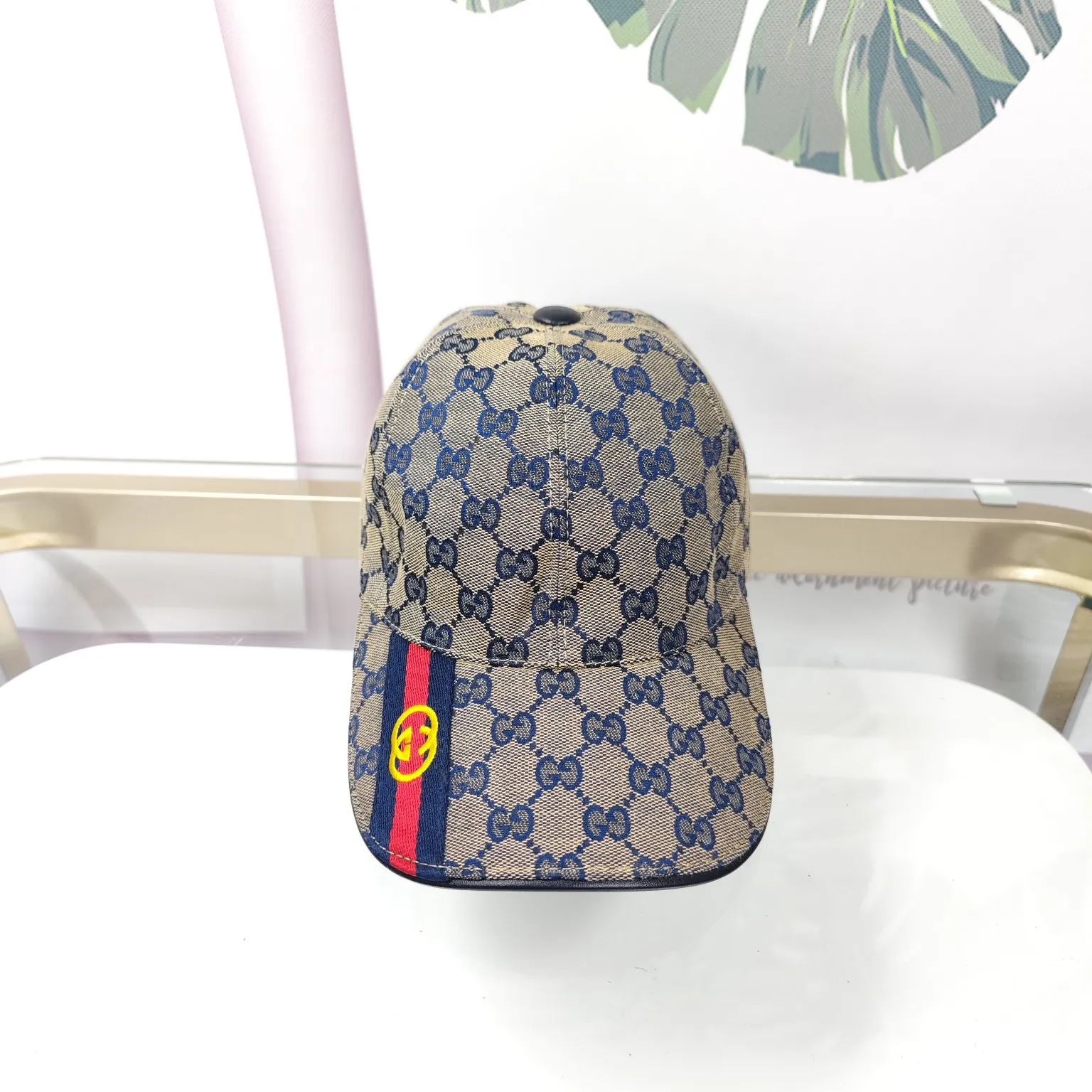 Batch 90 GUCCI--blue double G high version original single baseball cap
