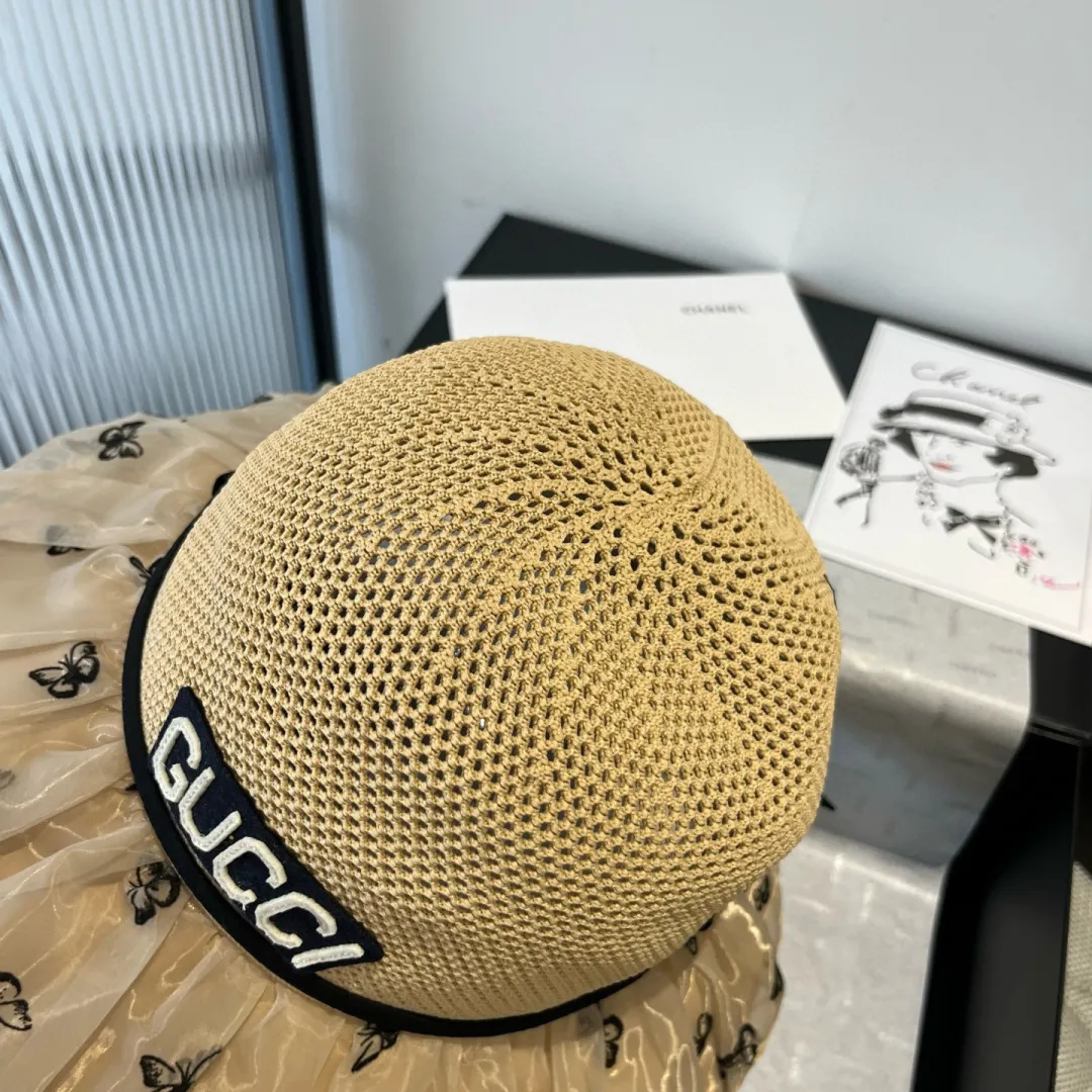 💰140¥ Gucci new lantern hat, sunshade straw hat, anti-UV brim, head circumference 57cm