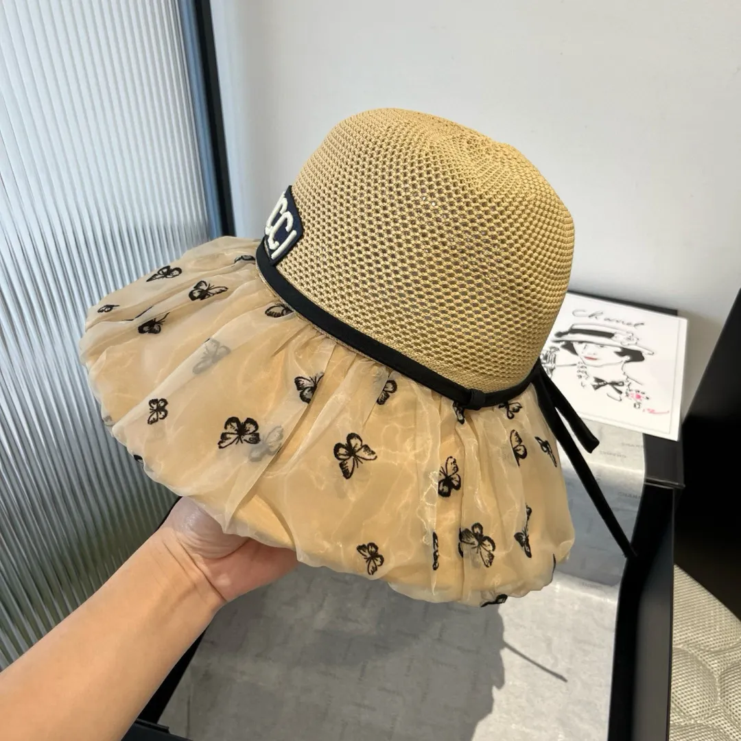 💰140¥ Gucci new lantern hat, sunshade straw hat, anti-UV brim, head circumference 57cm