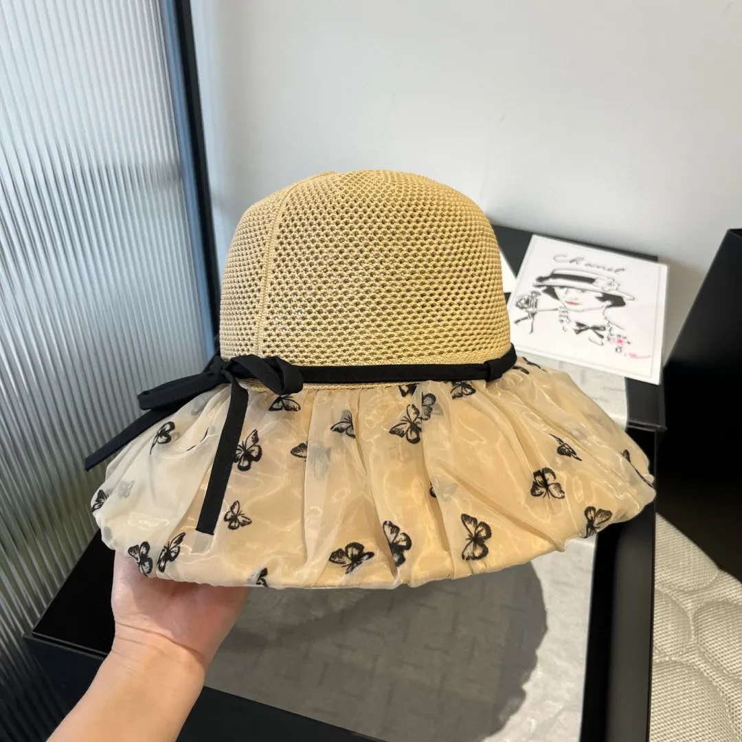 💰140¥ Gucci new lantern hat, sunshade straw hat, anti-UV brim, head circumference 57cm