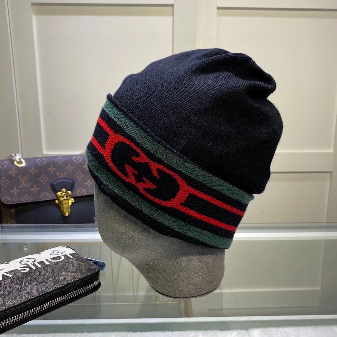 P50 with dust bag GUCCI Gucci original single hat official website new hairband decorative knitted hat, love][love] wool cashmere double-layer hat😱😘warm and fashionable, simple and elegant, more fashionable and high-end!