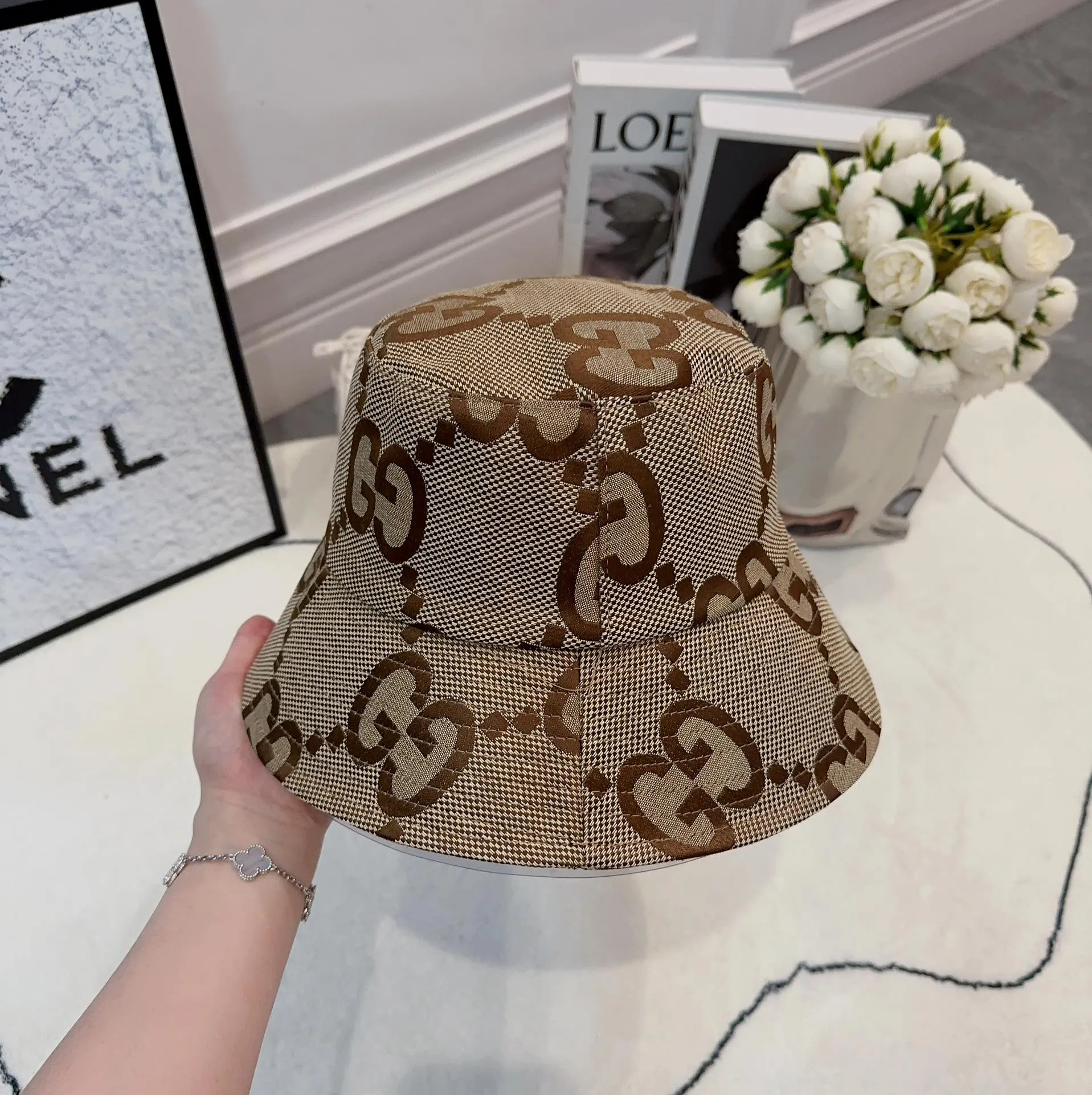 P60 gucci presbyopic fisherman hat, 2022 spring and summer new style, new big G presbyopic ❀ series, you will feel excited at first sight 💗 Versatile style, absolutely perfect