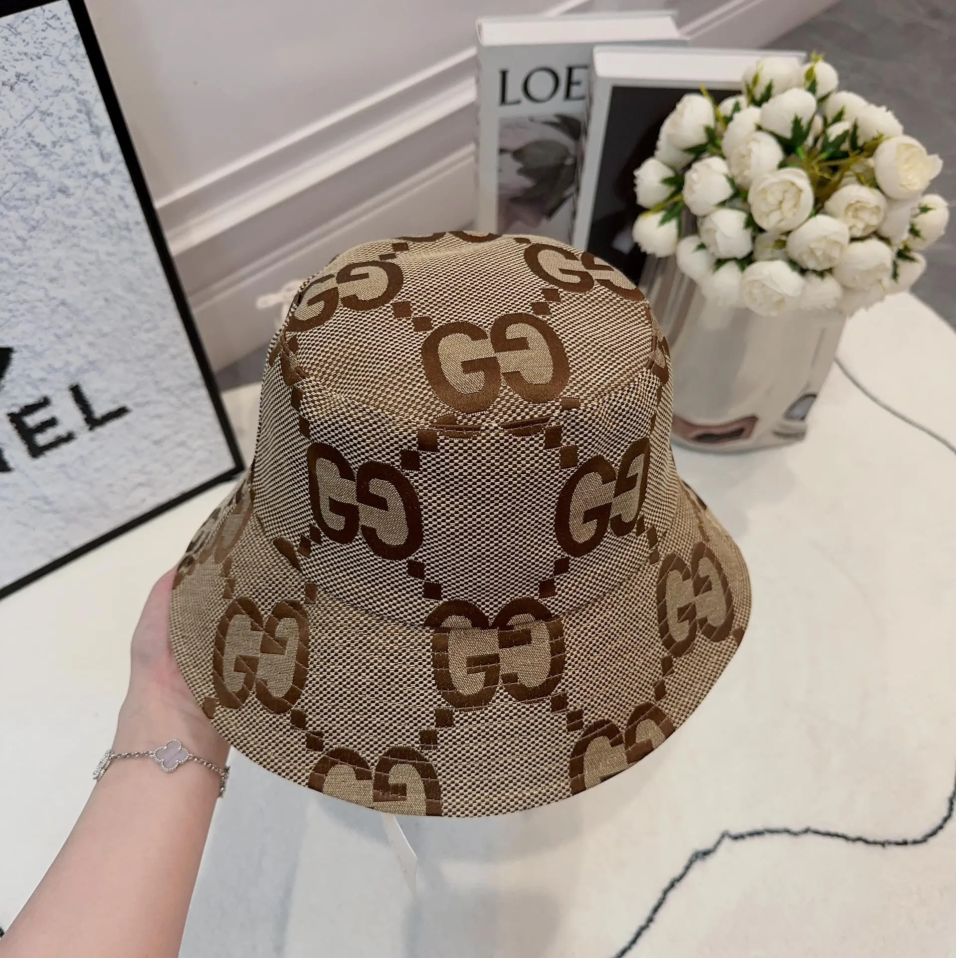 P60 gucci presbyopic fisherman hat, 2022 spring and summer new style, new big G presbyopic ❀ series, you will feel excited at first sight 💗 Versatile style, absolutely perfect