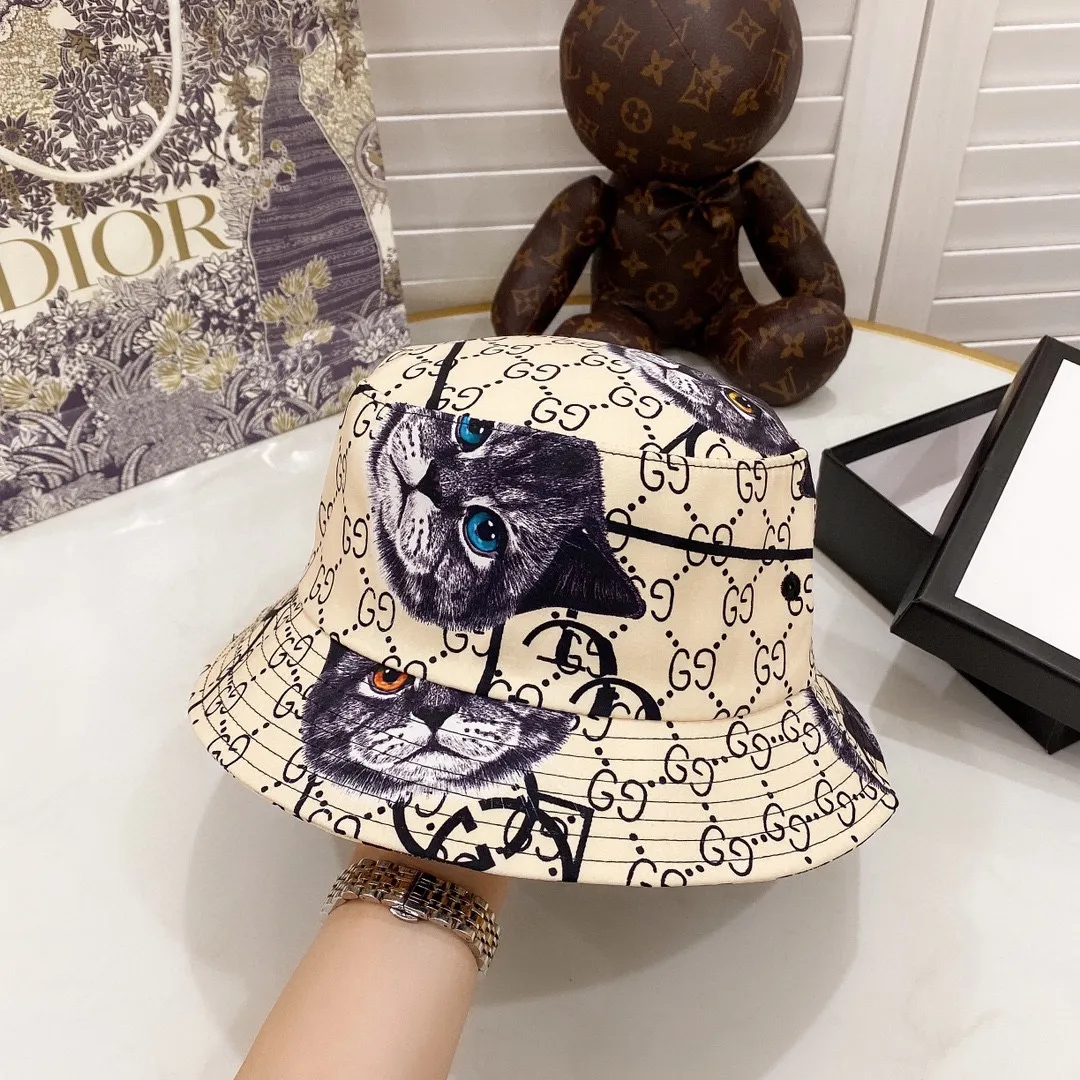 Special P130💛 Comes with dust bag [GUCCI] 2020 new embroidered simple style fisherman hat, hot shipment, versatile item🥰