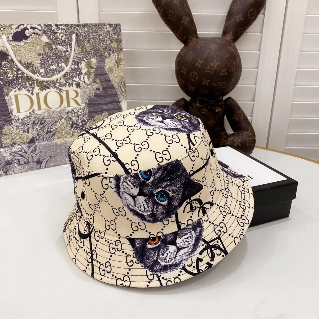 Special P130💛 Comes with dust bag [GUCCI] 2020 new embroidered simple style fisherman hat, hot shipment, versatile item🥰