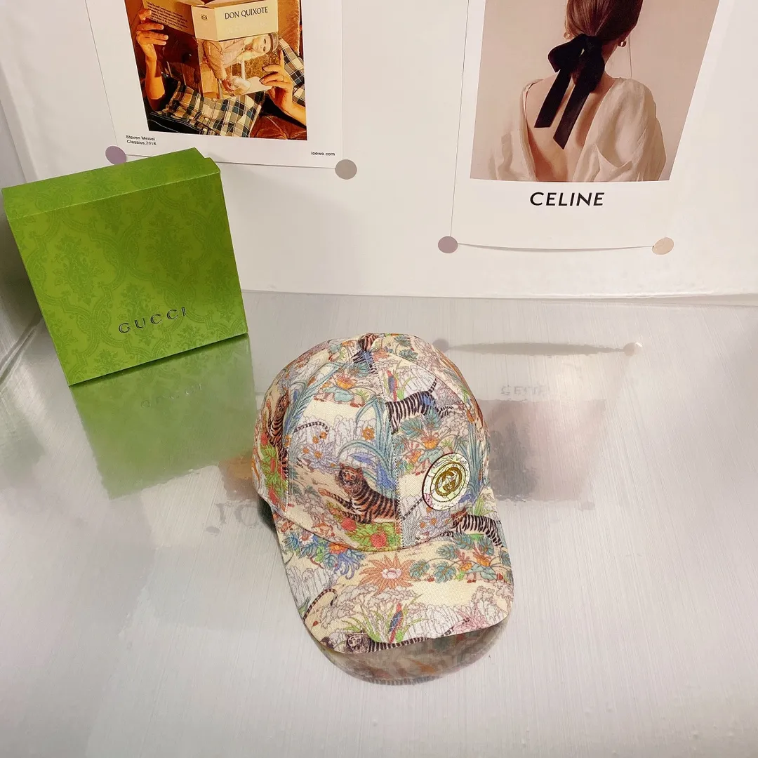 Special P70💛 Comes with dust bag [GUCCI Gucci] 2022 spring and summer new counter synchronized tiger pattern versatile baseball cap, new model shipped, big name out on the street, perfect for matching clothes! Everyone must enter!