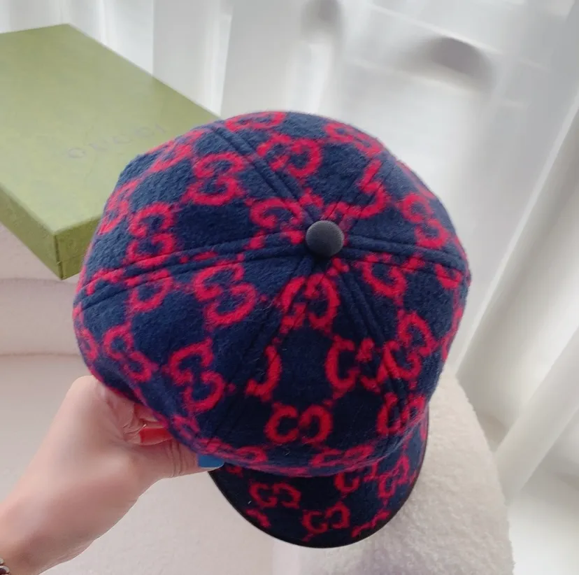 Running model 55 Gucci 22 new model cap, woolen baseball cap, 100% wool fabric 🦙% advanced customization, head circumference 57cm
